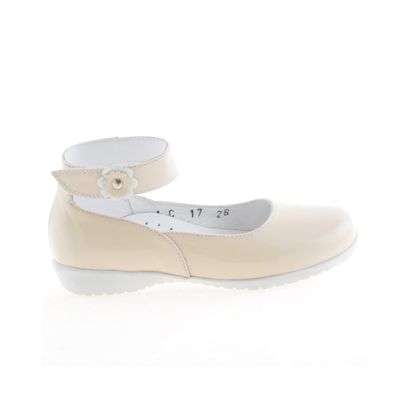 Scarpe per bambini piccoli 17c vernice avorio