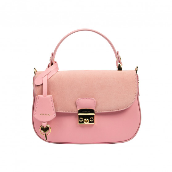 Borsa da donna a mano 022g rosa combinato
