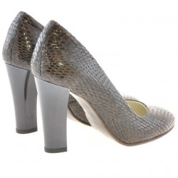 Scarpe eleganti donna 1214 croco marrone