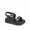 Sandali per bambini piccoli 81c nero+argento