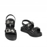 Sandali per bambini piccoli 81c nero+argento