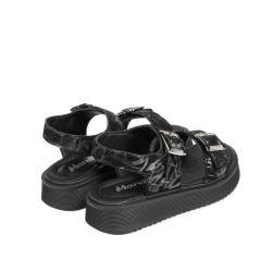 Sandali per bambini piccoli 81c nero+argento