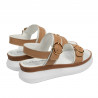 Sandali donna 5106 bianco+marrone