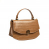 Borsa donna a mano 023g coccodrillo marrone