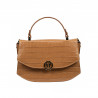 Borsa donna a mano 023g coccodrillo marrone
