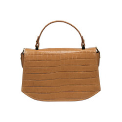 Borsa donna a mano 023g coccodrillo marrone