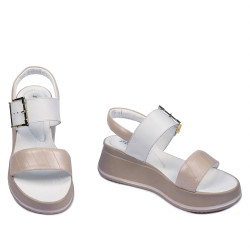 Sandali donna 5107 beige perlato combinato