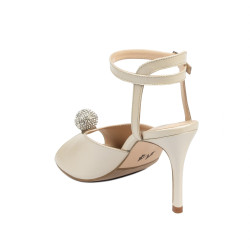Sandali donna 1329 bianco perlato