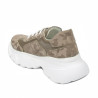 Scarpe sportive donna 6053 cappuccino camuflaj combinato
