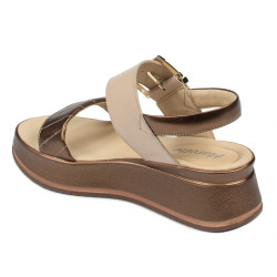 Sandali donna 5107 rame combinato