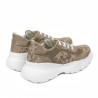 Scarpe sportive donna 6053 cappuccino camuflaj combinato