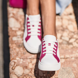 Scarpe sportive donna 6073 bianco+fucsia lifestyle