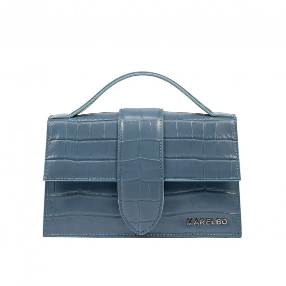 Borsa da donna a tracolla 028g 01 coccodrillo blu