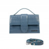 Borsa da donna a tracolla 028g 01 coccodrillo blu
