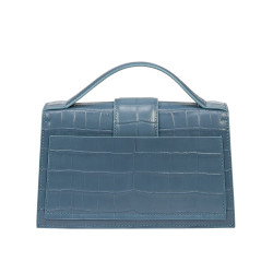 Borsa da donna a tracolla 028g 01 coccodrillo blu