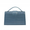 Borsa da donna a tracolla 028g 01 coccodrillo blu