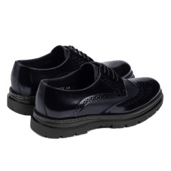 Scarpe eleganti uomo 972 vernice indaco combinato