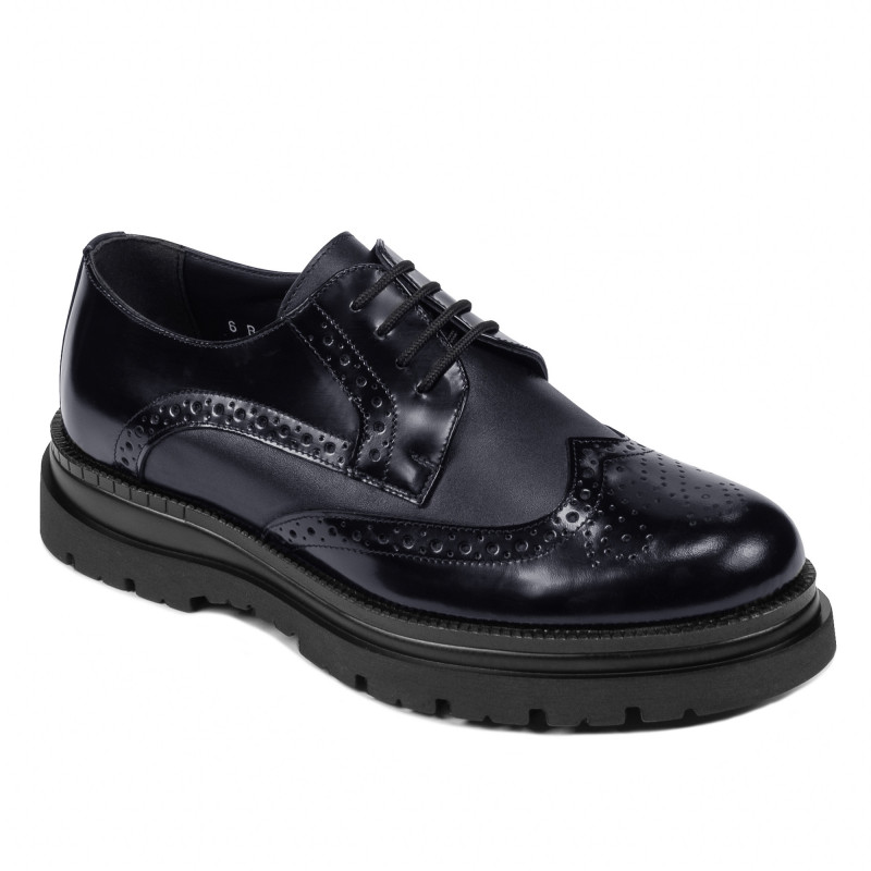 Scarpe eleganti uomo 972 vernice indaco combinato