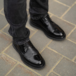 Scarpe eleganti uomo 972 nero florantic combinato