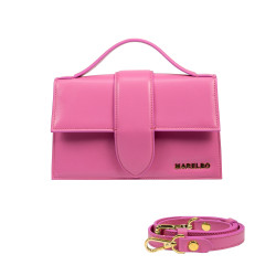 Borsa a tracolla da donna 028g rosa fucsia