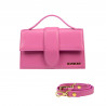 Borsa a tracolla da donna 028g rosa fucsia