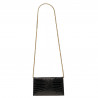 Borsa donna a tracolla 029g coccodrillo verniciato nero