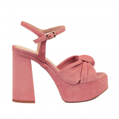 Sandali donna 1310 rosa velluto