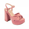 Sandali donna 1310 rosa velluto