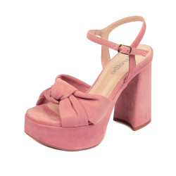 Sandali donna 1310 rosa velluto