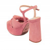 Sandali donna 1310 rosa velluto