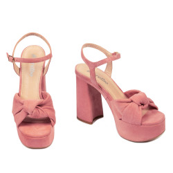 Sandali donna 1310 rosa velluto