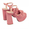 Sandali donna 1310 rosa velluto