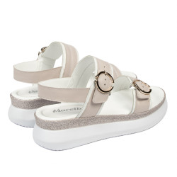 Sandali donna 5106 bianco+avorio