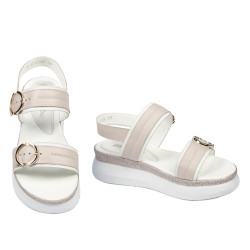 Sandali donna 5106 bianco+avorio