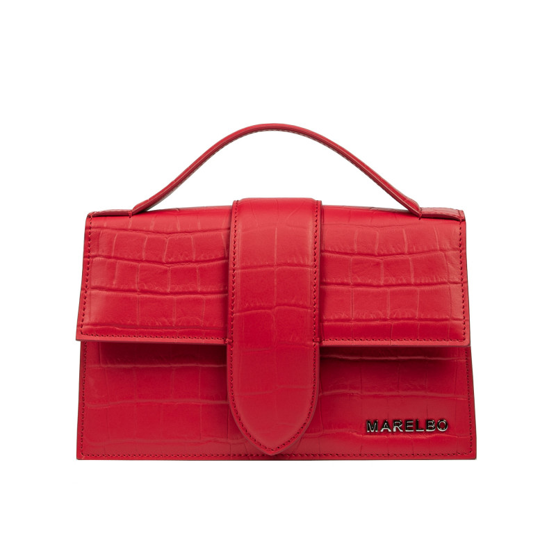 Borsa da donna a tracolla 028g 01 croco rosso