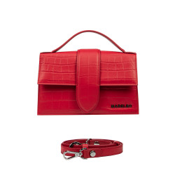 Borsa da donna a tracolla 028g 01 croco rosso