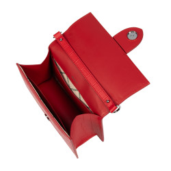 Borsa da donna a tracolla 028g 01 croco rosso