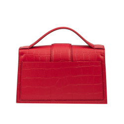 Borsa da donna a tracolla 028g coccodrillo rosso