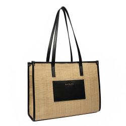 Borsa donna da spiaggia 031g rafia combinato