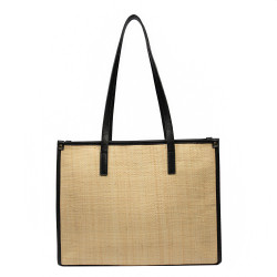 Borsa donna da spiaggia 031g rafia combinato