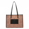 Borsa da spiaggia da donna 031g motivo rosa combinato