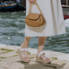 Sandali donna 5107 beige perlato combinato