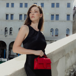 Borsa da donna a tracolla 028g 01 croco rosso