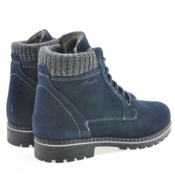 Stivaletti donna 3269 velluto indaco