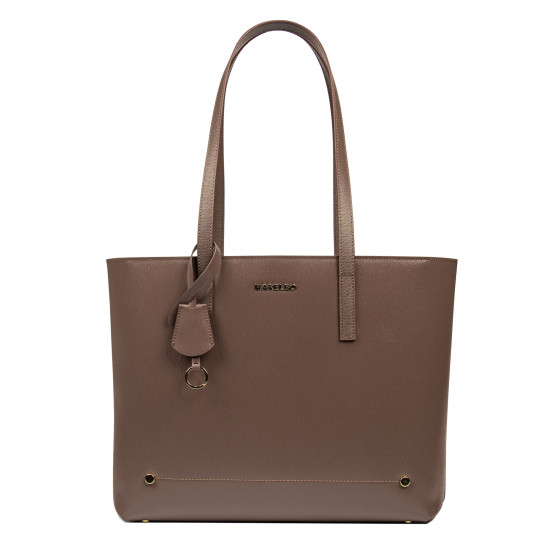 Borsa donna a tracolla 030g cappuccino saffiano