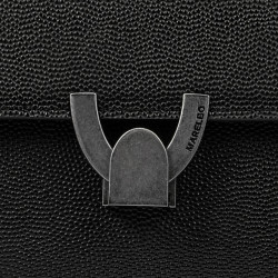 Borsa donna a tracolla 032g 01 nero caviale