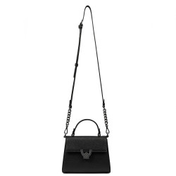 Borsa donna a tracolla 032g 01 nero caviale