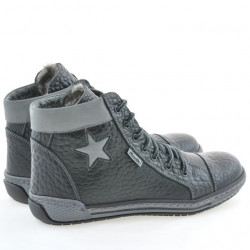 Stivaletti donna 3274 nero+grigio