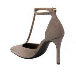 Scarpe eleganti donna 1323 sabbia velluto