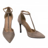 Scarpe eleganti donna 1323 sabbia velluto